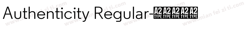 Authenticity Regular字体转换